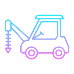 Drilling Tractor Icon