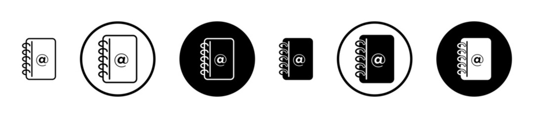 Comprehensive Address Book and Email Icon Set for Digital Networking