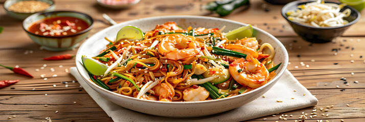 Vibrant and Appealing Presentation of Kway Teow Recipe: A Stir-Fried Noodle Dish with Healthy and Fresh Ingredients