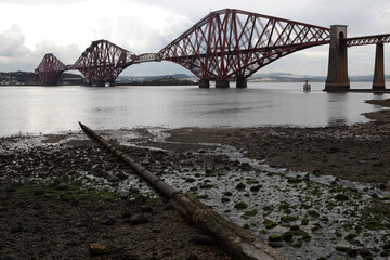 Forth Bridge over the Firth of Forth - South Queensferry - City of Edinburgh - Scotland - UK