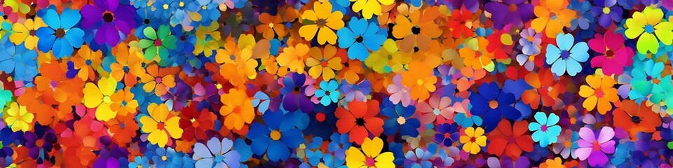 Blossom Bliss: Seamless Texture Adorned with Colorful Flowers