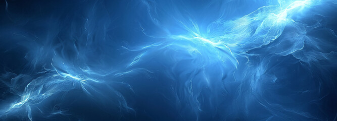 Abstract blue energy plasma background, dynamic and futuristic. - obrazy, fototapety, plakaty