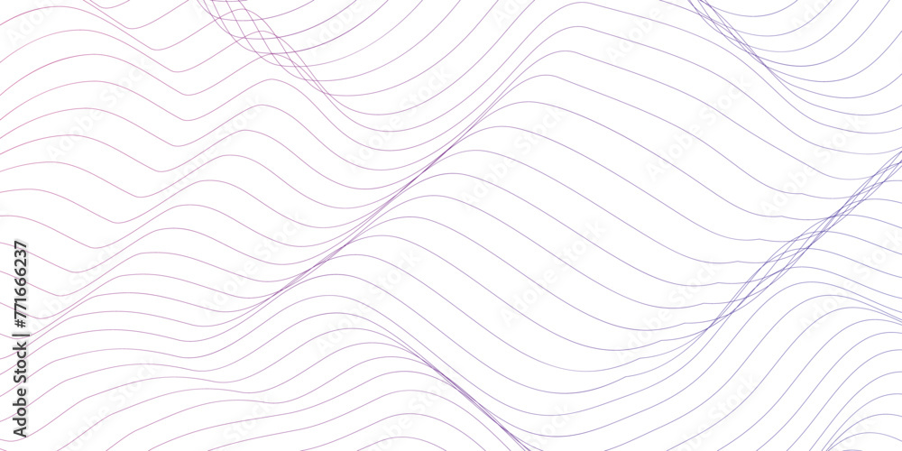 Poster Abstract wavy colorful technology lines. Business wave curve background on white. Geometric shapes With white abstract backdrop with soft purple waves. pattern of lines in transparent background