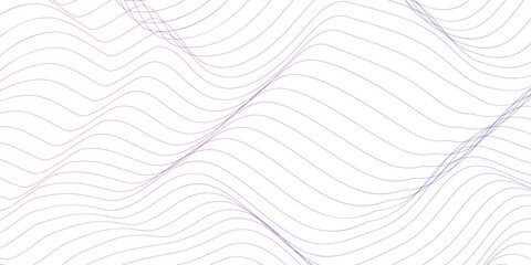 Abstract wavy colorful technology lines. Business wave curve background on white. Geometric shapes With white abstract backdrop with soft purple waves. pattern of lines in transparent background