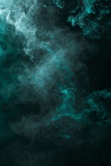 a black wallpaper with a slight blue/green glow and mist 