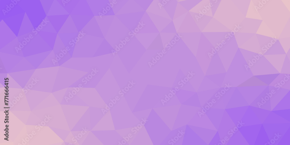 Fototapete Abstract Low poly geometric background . Crystal purple triangles . Polygon layout with gradient. Geometric retro tiles with purple-colored hexagon ceramic.