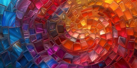 Obraz premium Abstrakte kunstvolle Mosaik Muster Hintergrund Motiv