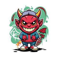 Fototapeta premium baby devil graffiti #138