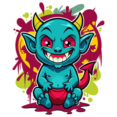 Obraz premium baby devil graffiti #74