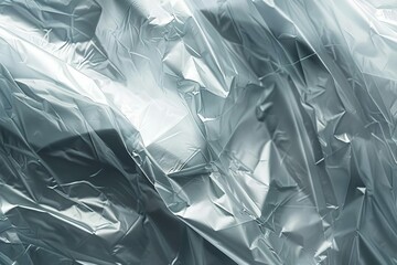 Crumpled plastic packaging texture resembling CD or vinyl cover, polyethylene sleeve mockup illustration, abstract background - obrazy, fototapety, plakaty