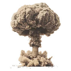 Türaufkleber mushroom Nuclear explosion on transparent background PNG © I LOVE PNG