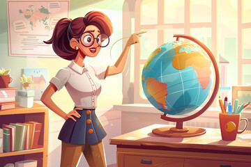 Vector Illustration of Cartoon People.