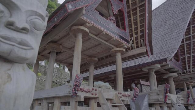 Traditional house of the Batak tribe in North Sumatra, Indonesia