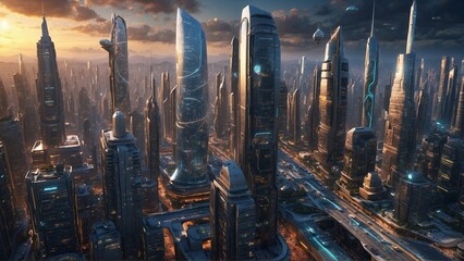futuristic city