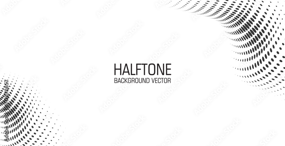Poster halftone abstract background vector. black and white abstract background