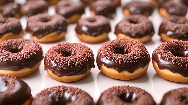 chocolate donut production dish