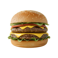 Burger food isolated on transparent background