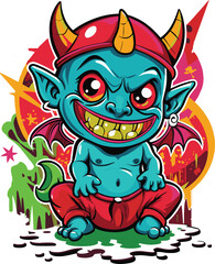 Obraz premium baby devil graffiti #202