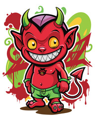Fototapeta premium baby devil graffiti #201