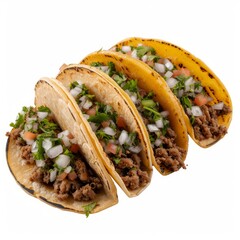 Tacos (Mexico) photo on white isolated background --no background