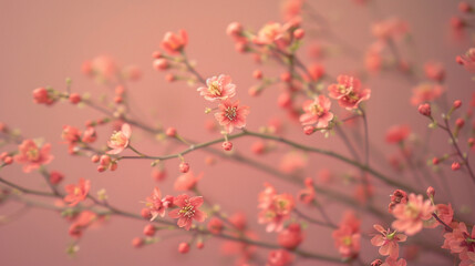 pink flowers with the pink background