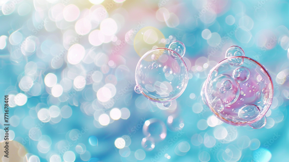 Poster background with bubbles