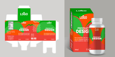 medicine box and packaging. box design.