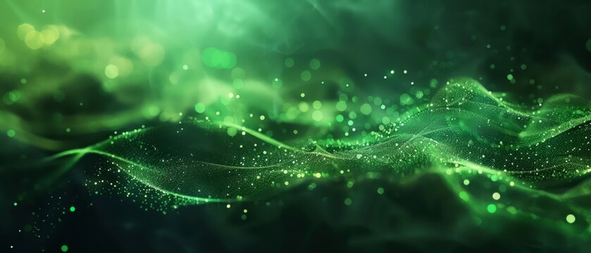 Abstract green energy flow hydrogen concept minimalist design
