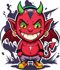 Obraz premium baby devil graffiti #301