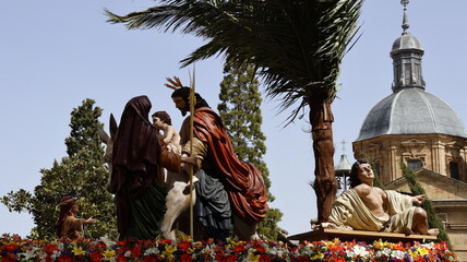 Holy week procession in Spain. Image of Jesus Christ during the holy week of spain