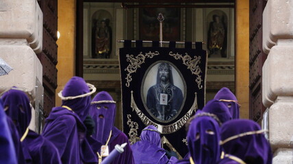Holy week procession in Spain. Image of Jesus Christ during the holy week of spain