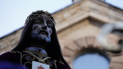 Holy week procession in Spain. Image of Jesus Christ during the holy week of spain