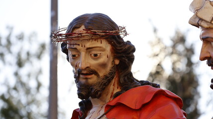 Holy week procession in Spain. Image of Jesus Christ during the holy week of spain