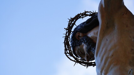 Holy week procession in Spain. Image of Jesus Christ during the holy week of spain