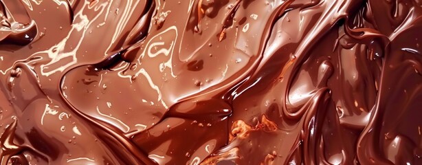hot melting chocolate texture, brown and glossy