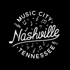 Nashville music city vector design template. Nashville Tennessee logotype. Vector and illustration.