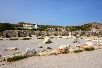 Ruins of Agios Stefanos Basilica near Kefalos on the Greek island of Kos