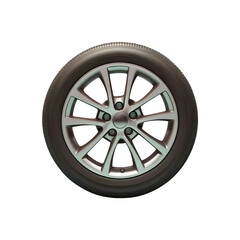 Obraz premium Car wheels isolated on transparent background