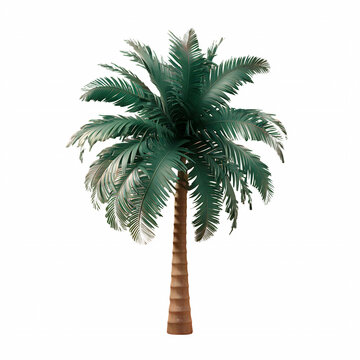 Coconut tree palm tree isolated on transparent background