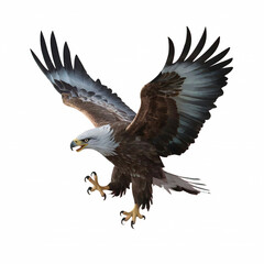 Obraz premium Eagle pounced eagle png isolated on transparent background