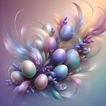 Stunning digital illustrations highlight the attractive and mesmerizing Easter egg artwork.

