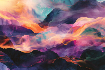 Abstract background with multicolored gradients - obrazy, fototapety, plakaty