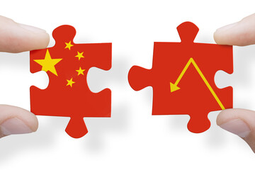 Puzzle made from China flag
