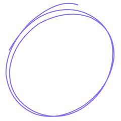 Hand Drawn Circle Colorful line