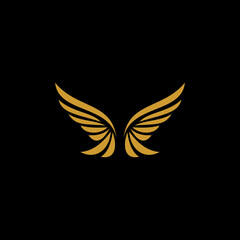 Wings logo collection - golden auto wings logo template