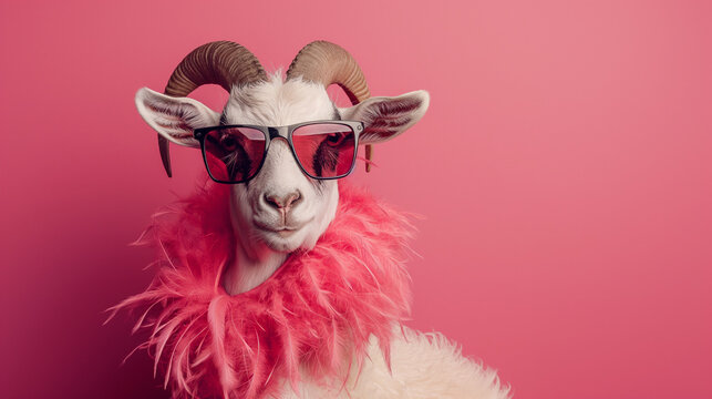 Partystimmung auf Gru&szlig;karte Vorlage skurrile Tiere feiern Partyhut 3d comic Idee Motiv f&uuml;r Karte isoliert Platzhalter f&uuml;r Text Generative AI