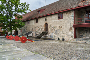 Old Canons at The Armoury (Forsvarsmuseet Rustkammeret) in Trondheim Norway Europe - 771692097