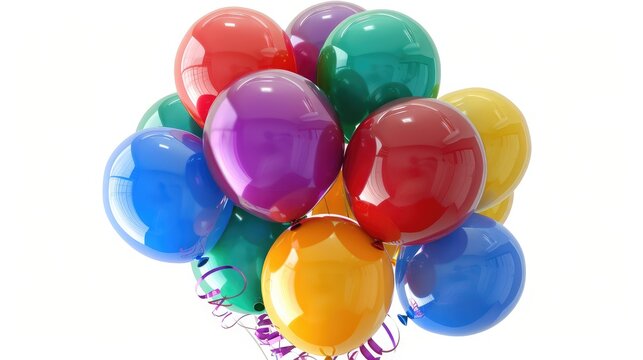 Bundle of colorful balloons