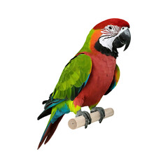 Parrot bird bird full color cut out isolated on transparent background