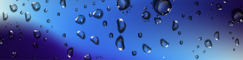 Gotas de agua realistas en un gradiente moderno